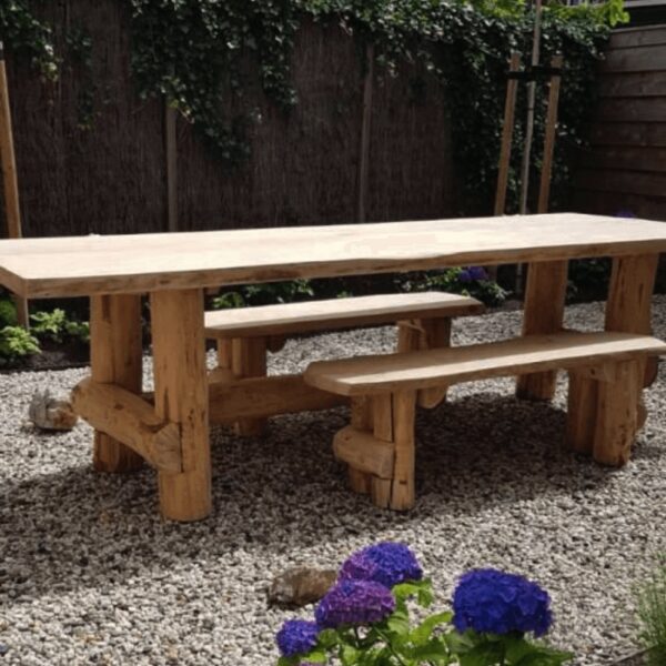 Eiken tuintafels - Afbeelding 7