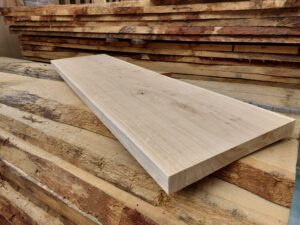Eiken wandplank - Rechte afwerking