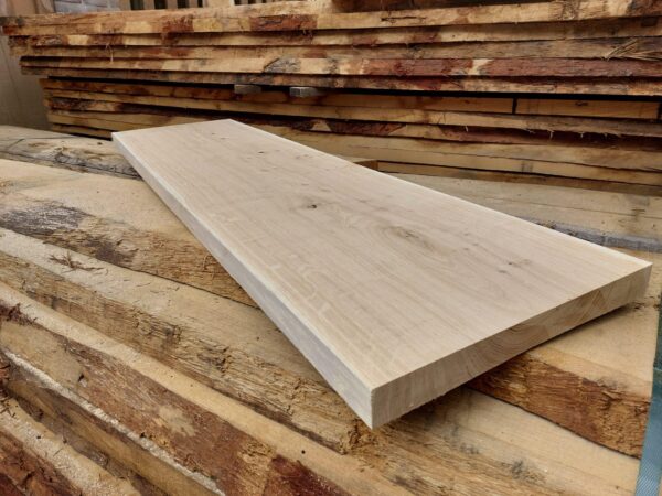 Eiken wandplank - Rechte afwerking