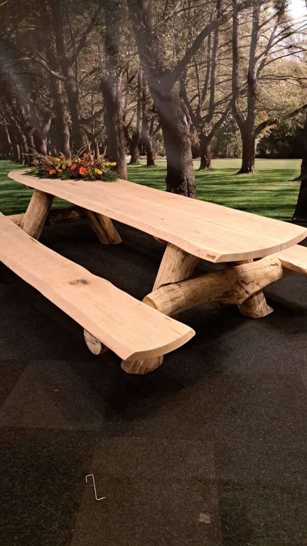Eiken picknicktafels - Afbeelding 5