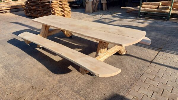 Eiken picknicktafels - Afbeelding 3